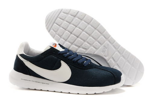 Nike Roshe Run Mens Shoes Deep Blue White Net Special Korea